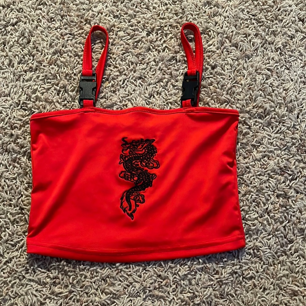 Red Dragon Crop Top